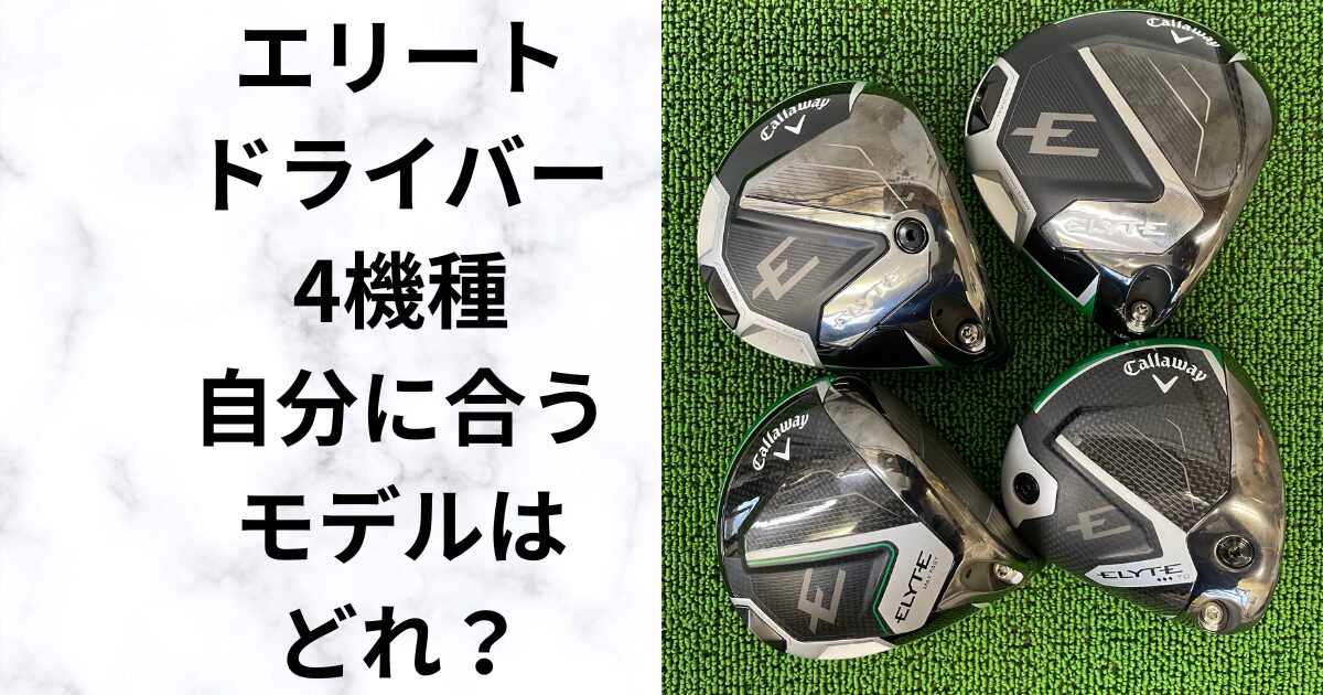 【2025年最新】エリートドライバー4機種を比較！自分に合う1本がわかる決定版ガイド