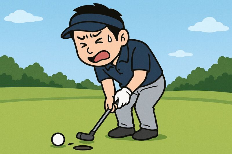 パターを外してく残念なおじさん
