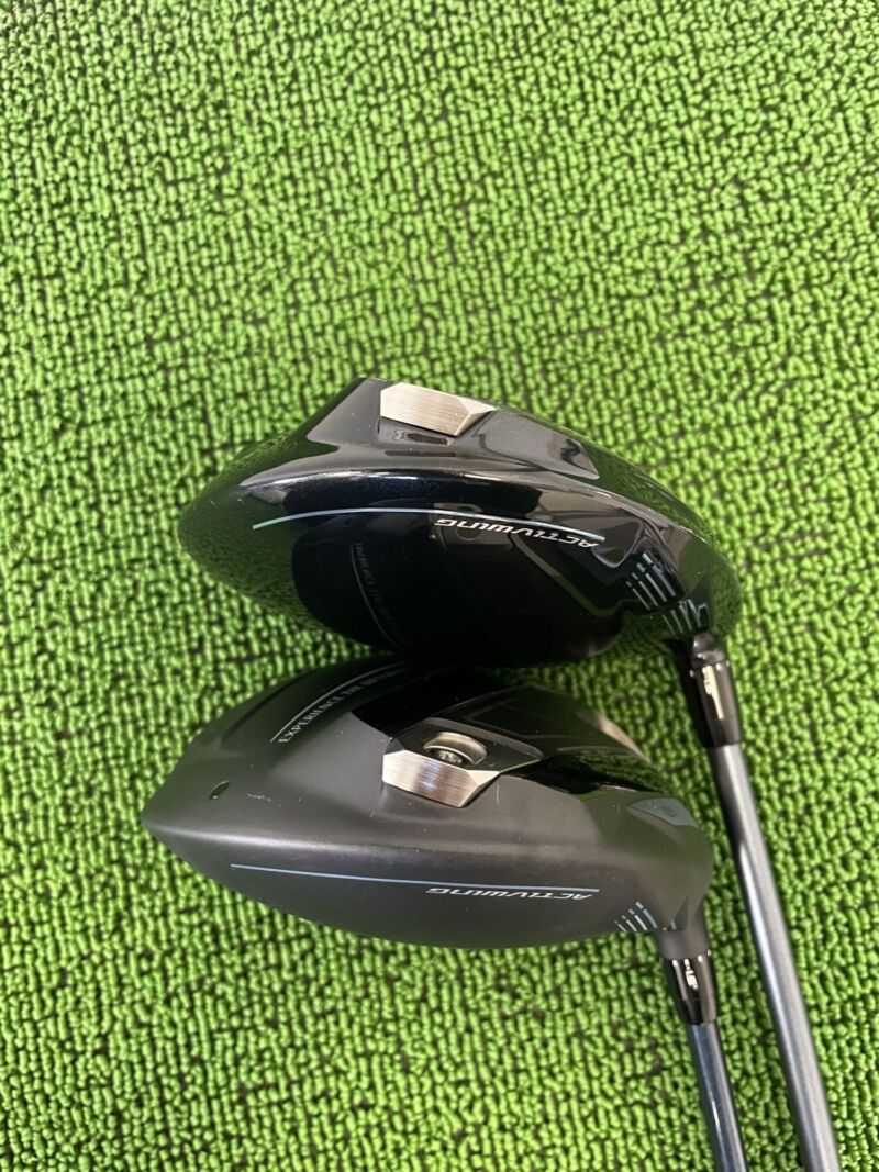 上 XXIO14　下 XXIO14＋ドライバーヘッドのバックフェース部分