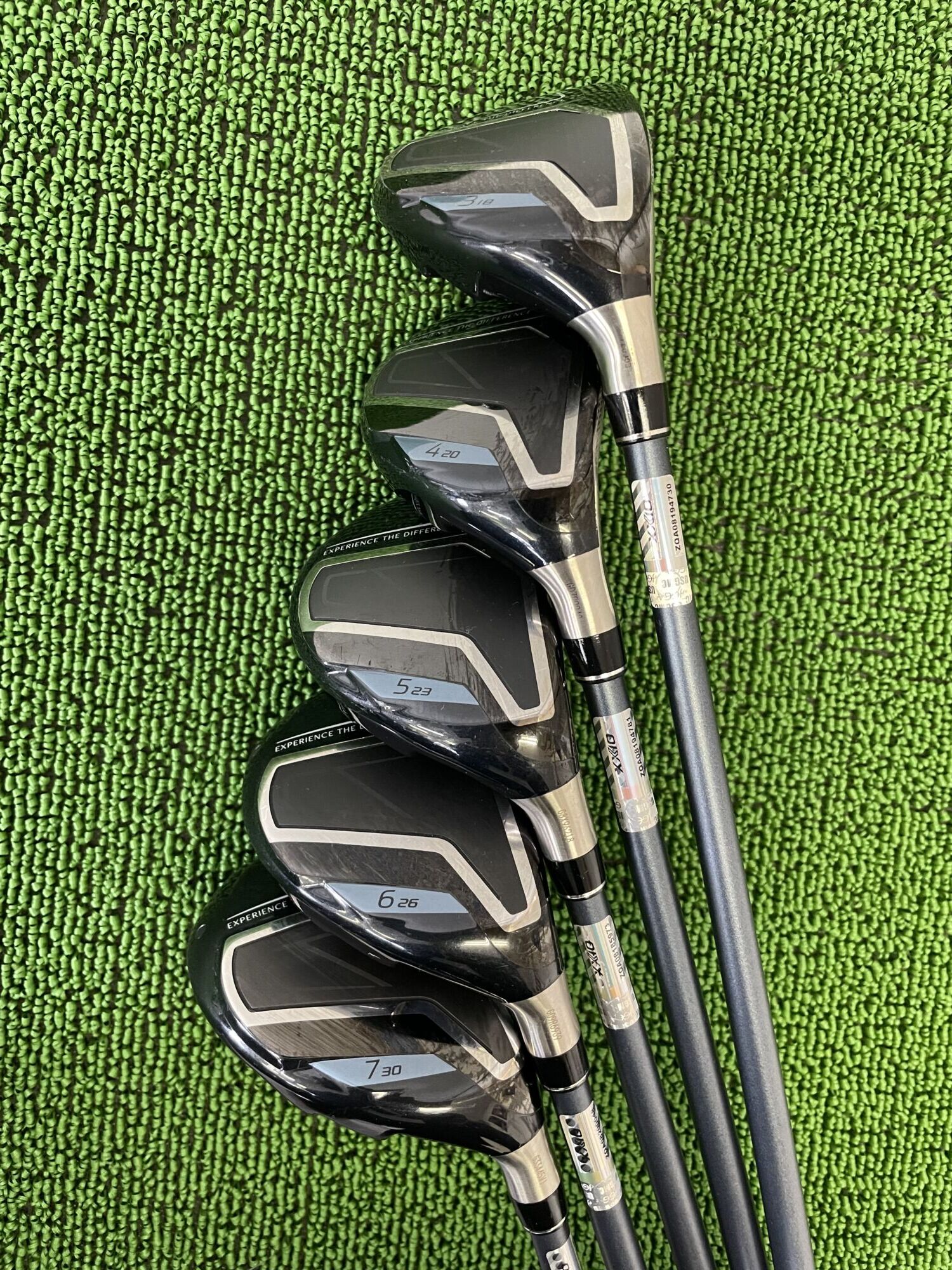 XXIO14ハイブリッドのソール部分　上からH3、H4、H5、H6、H7