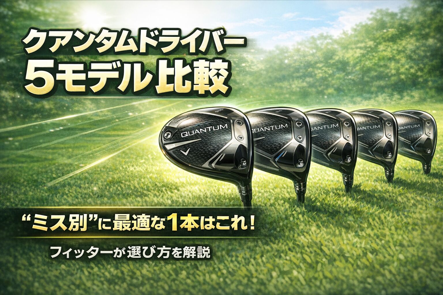 クアンタムドライバーはどれを選ぶべき？5モデルの違いと“失敗しない選び方”